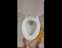 No diving sign on the bathroom toilet