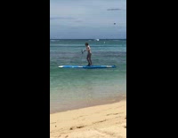 Collab Kook Of The Day - Surfboard peddle scooter beach guy