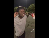 Skit of tiktok trend of what are you listening to but someone kidnaps