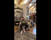 Man twerks in front of family 