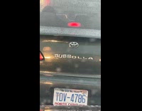 Collab winy - Dubb text added on back of corolla car