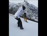 Collab SendItOfficiall - Guy skis down mountain with no skis