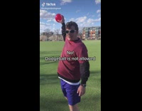 Guy in red shirt school competitive sports arguing