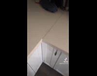 Girl complains about mess left by boyfriend in kitchen