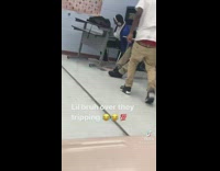 Boy acts out song lyrics in class