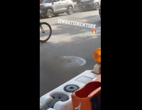 Smoke come out from street sewer grills