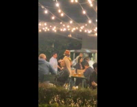 Collab WINY - Man wears willie wonka tracksuit at shake shack