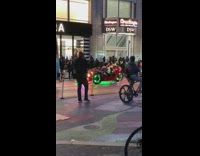 Santa rockin around the xmas tree at union square