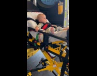 Baby rides ambulance having allergic reaction