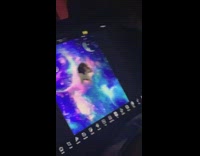 Boy photoshops dog into galaxy space