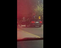 Woman dance halloween night black car mcdonalds