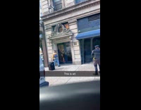 Collab WINY - Man hits stone wall with tire iron Part 2 Police nearby