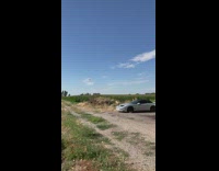 Crop duster plane descend on backyard house