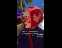 Woman weird makeup rant about makeup walk street