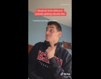 Students getting refunds from different schools guy