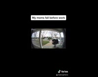 Woman falls down on front porch stairs