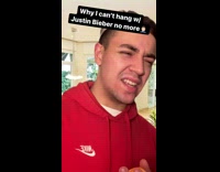 Collab Kale Salad IG - Guy asks Justin Bieber questions peaches song