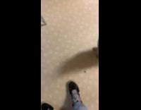 Small pug barks at owner as he pretends to eat its food