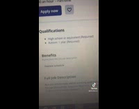 Guy reading 1 year of autism on qualifications job listing 