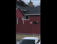 White shirt girl tiktok dance red house 