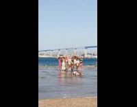 Group girls disco clothes clap roller skates