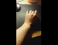 Hand on desk move fingers and veins