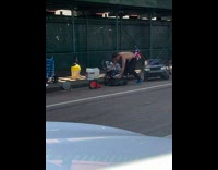 Guy holds car wash for small cars 