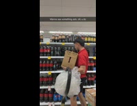 Collab BitchIG2 - Guy stocks pepsi with coke on shelves