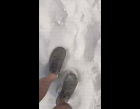 Sand when walked on and stomped squeaks