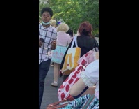 Group of women wear doll like clothes