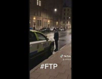 Drunk guy pees on police car fail 