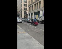 Biker sings Let it go 