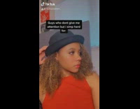 Red shirt girl simp over guys attention 