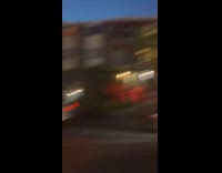 Black car flipped over on side fail 