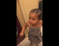 little girl toilet paper poop prank