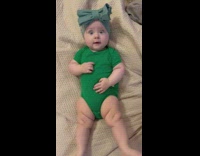 Adorable baby dances when her mother speaks 