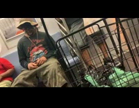 Guy with Rolling stones shirt sleeps on subway train and hits head on handrail