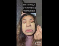Collab KaleSaladIG - Girl puts on too much moms makeup