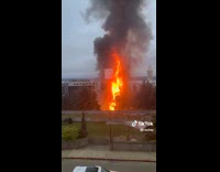 Building caught on fire and exploded 