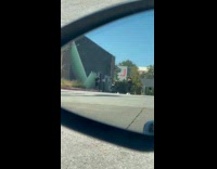 Man white wig black wings tiktok shoot