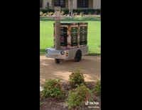 Donut robot roams around and sells donuts