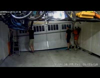 Garage door falls on guy fail