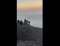Pink bikini top white jacket girl rock 