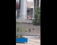 Man and Woman tiktok dance at mall