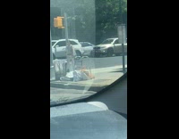 Collab WINY - Garbage on the street burns at an NYC intersection