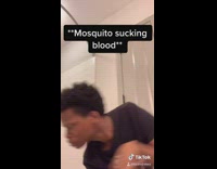 Guy pretends acts like mosquito 