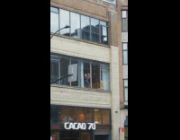 Blonde girl lingerie sexy pose glass window part 2