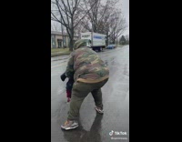 Guy carries little person he thinks is a baby 