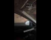 Truck with damaged trailer roof near bridge