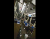 People sleep sneeze continuously shake head train area